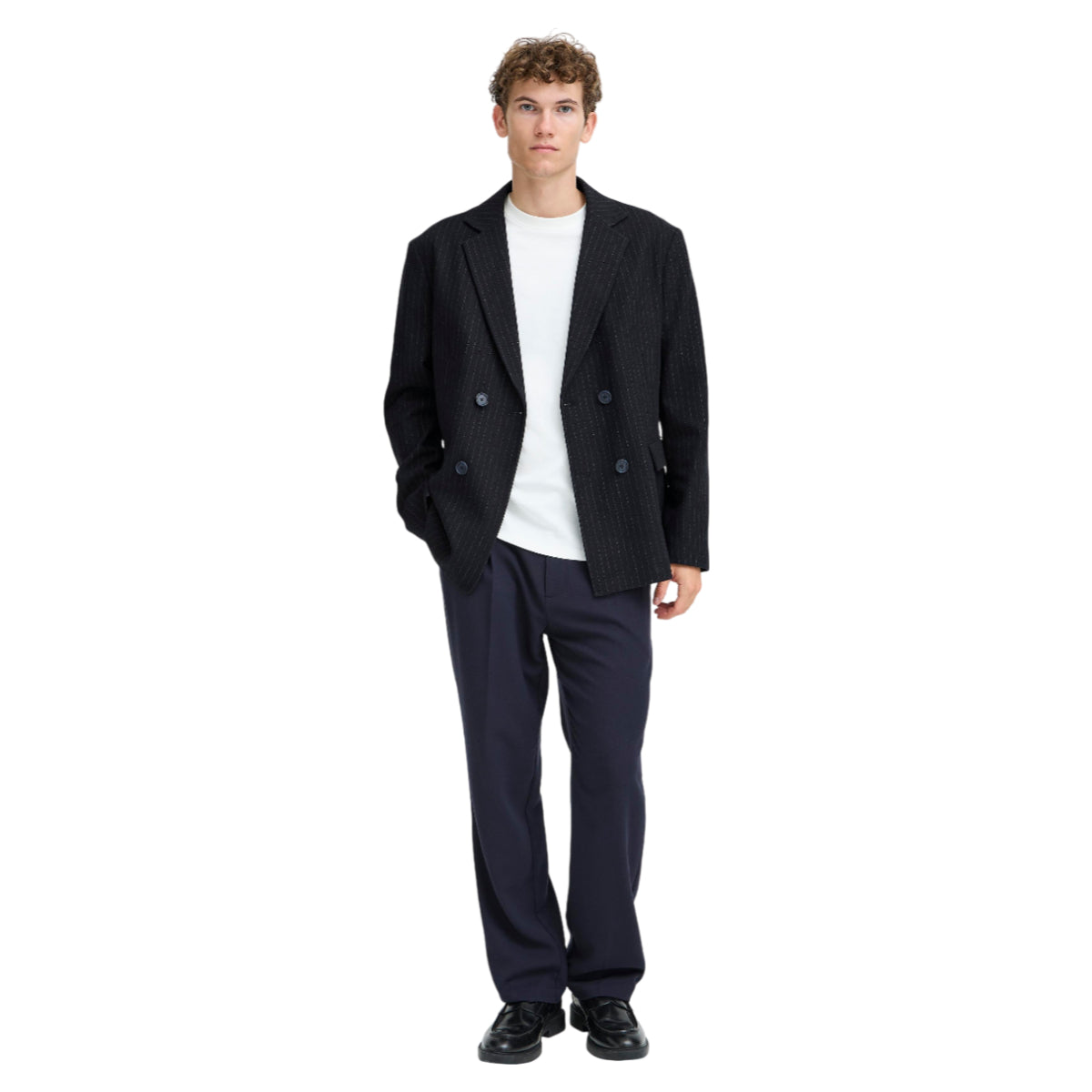 Alby 0240 pinstriped blazer