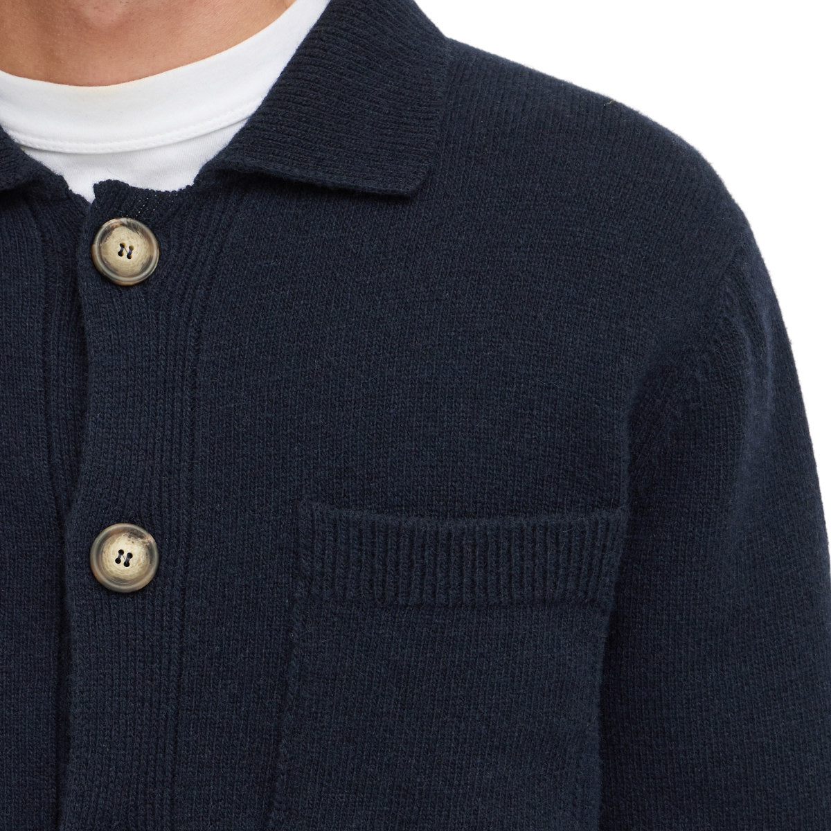 Rio lambswool polo cardigan
