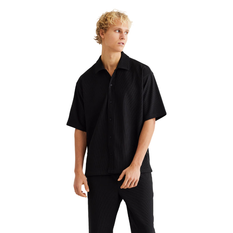 Woodbird WBBanks plisse shirt