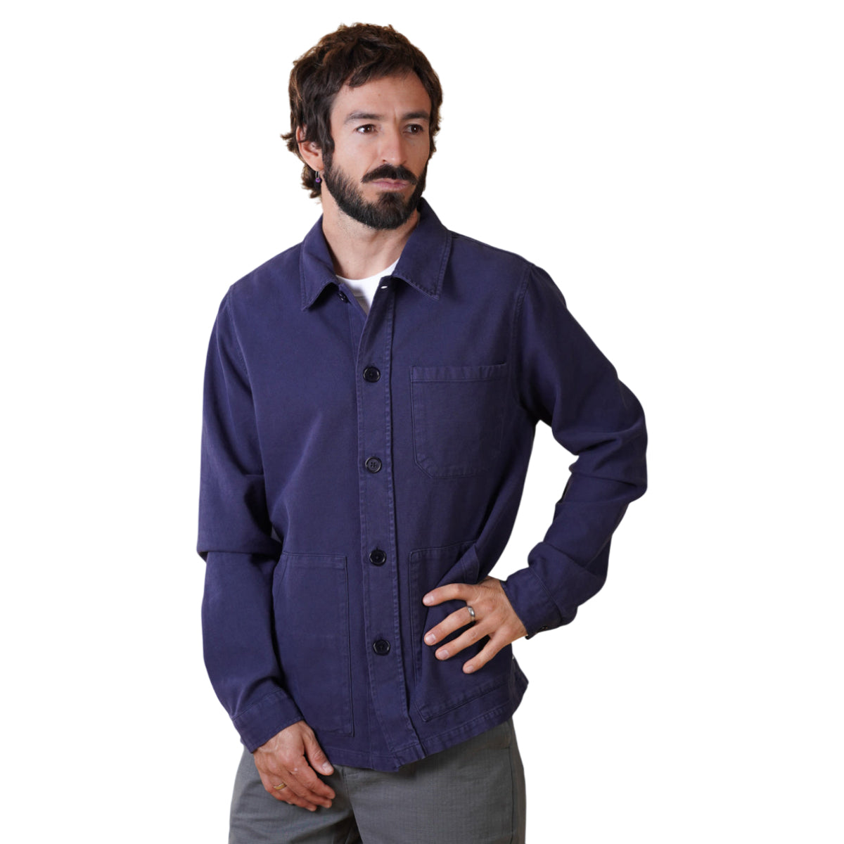 twill men`s overshirt