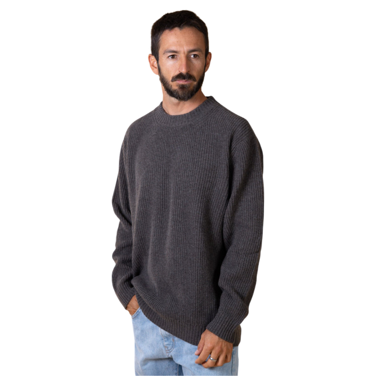 Roundneck men´s recycled wool