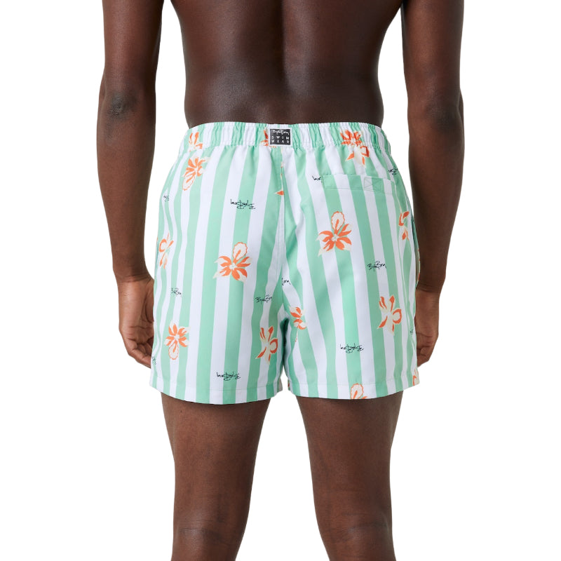 Borg print swim shorts