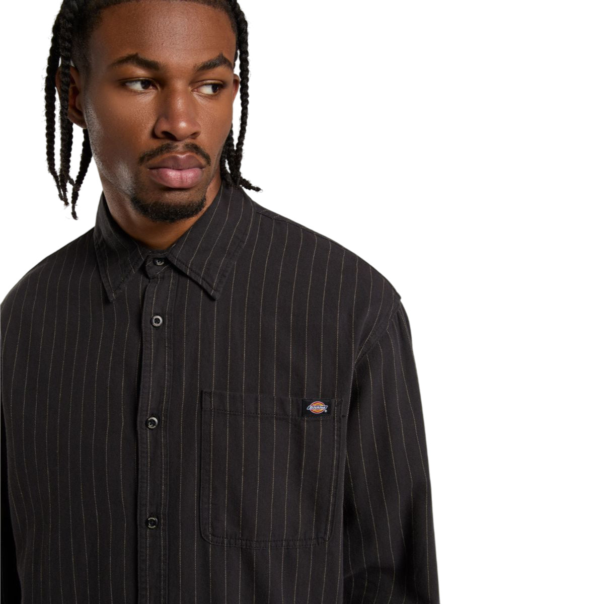 Service stripe shirt ls black