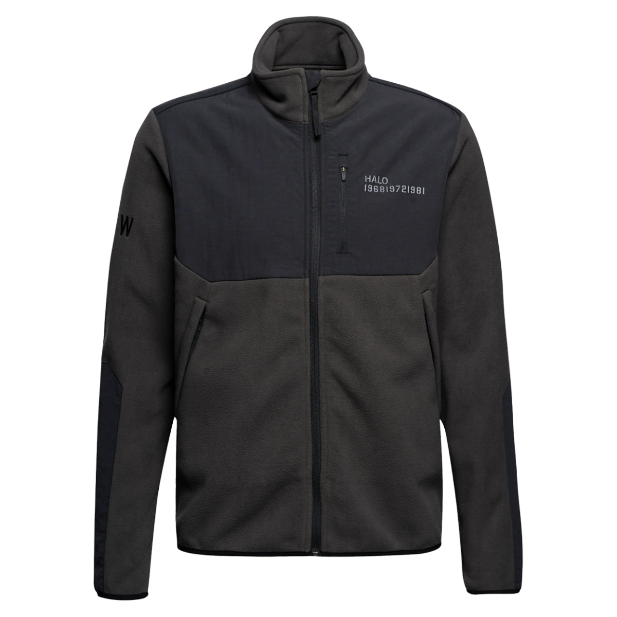 Blocked zip fleece