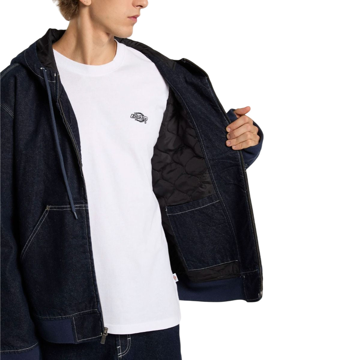 Hooded denim jacket
