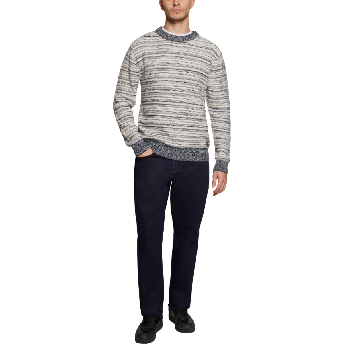 Usher reversed striped knit
