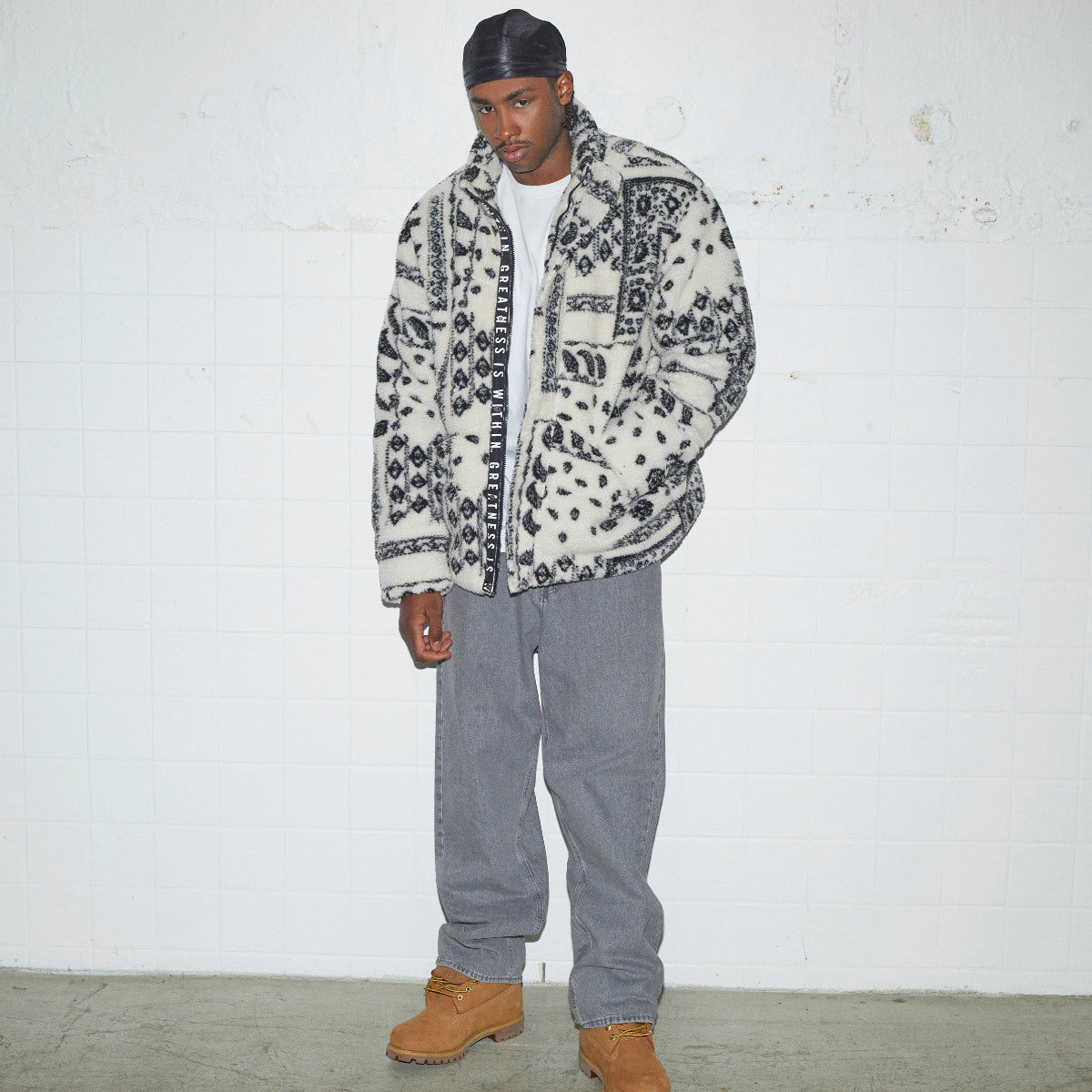 Oversized pile jacket