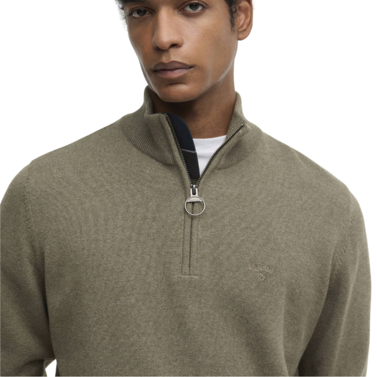 Cotton half zip