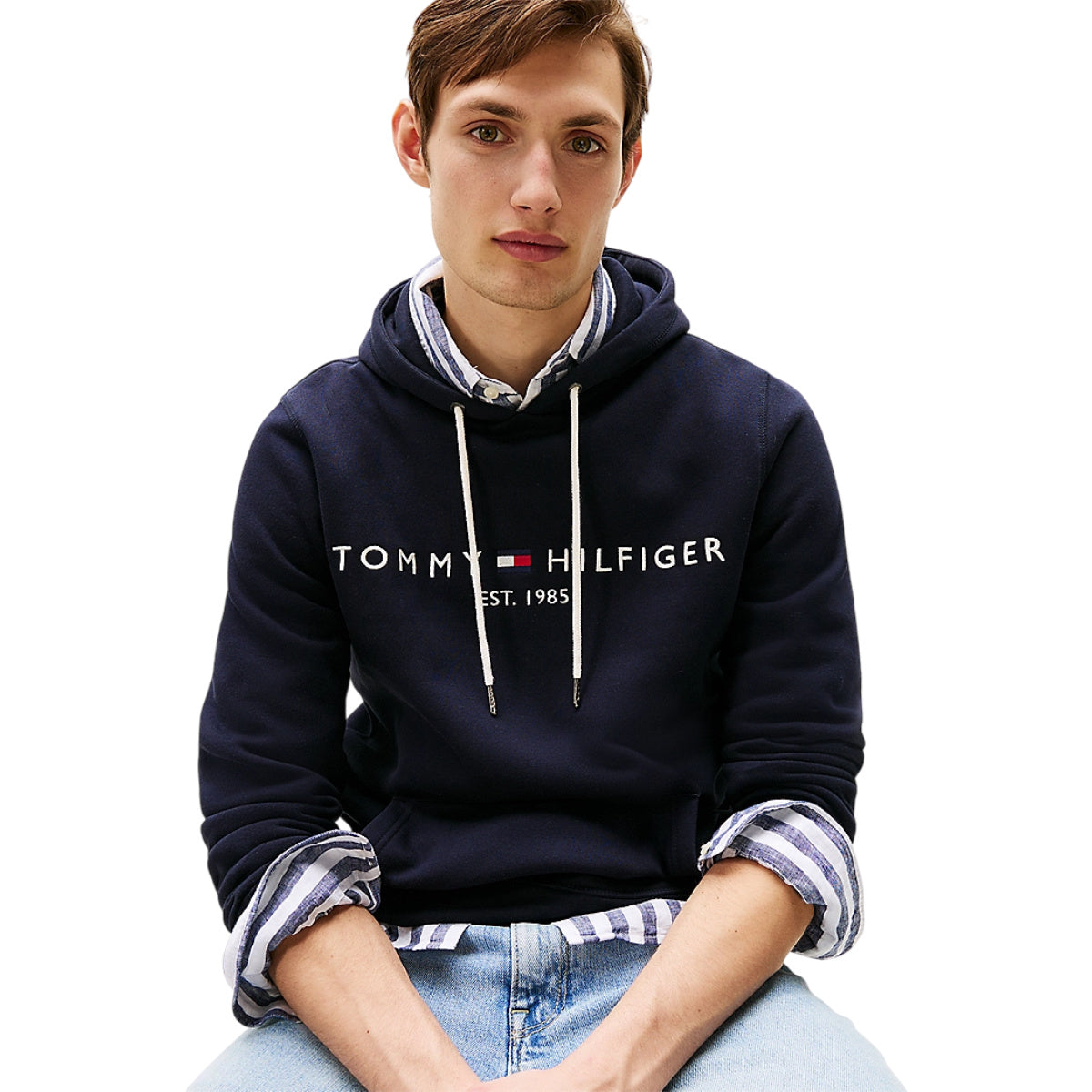 Core tommy logo hood