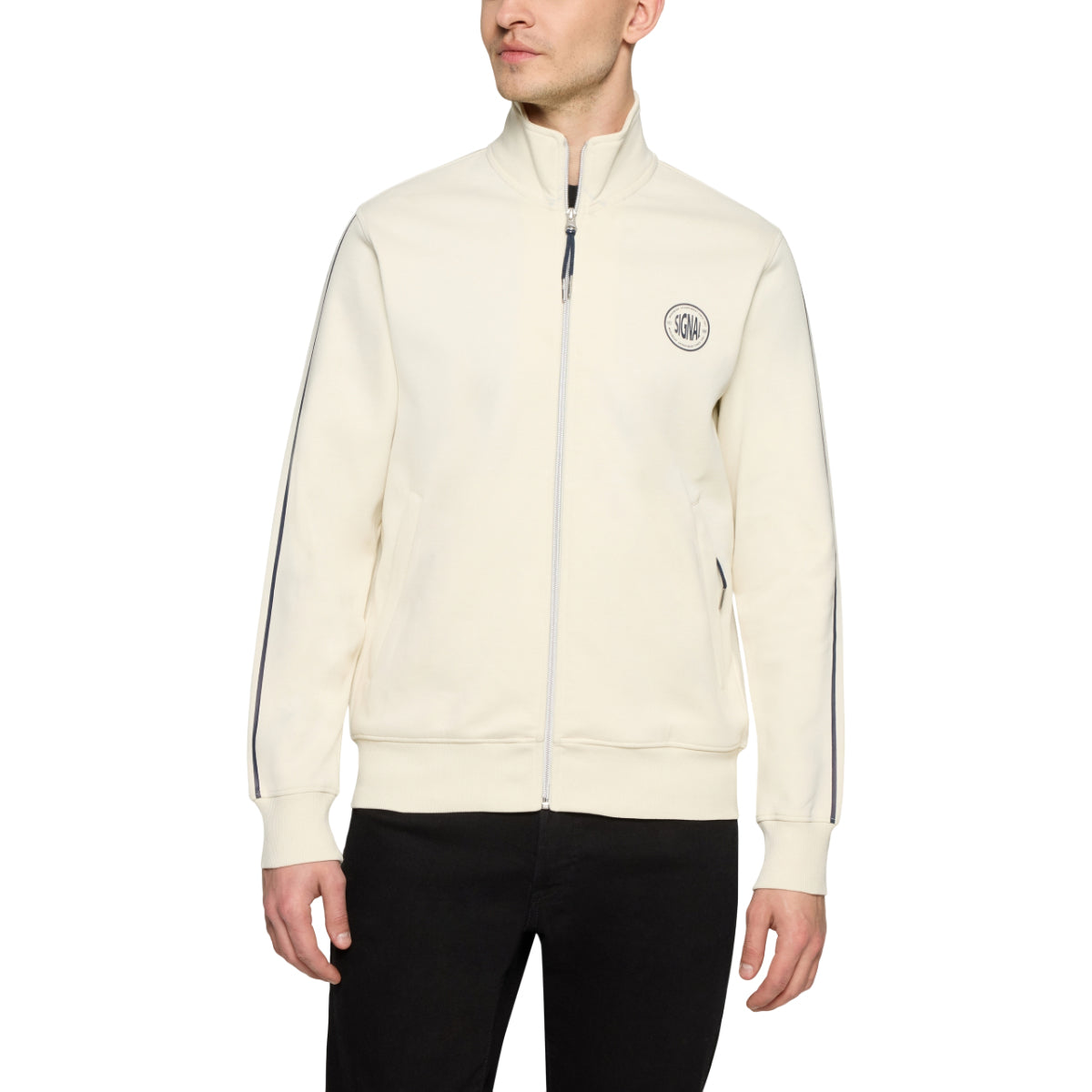 Matt zip sweat cardigan