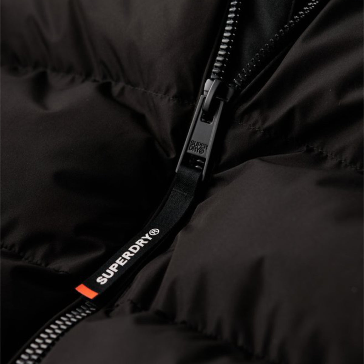 Hooded sports puffer jacket