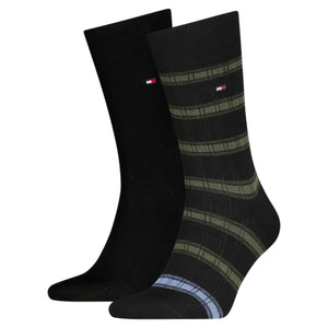 Th men sock 2p rib stripe