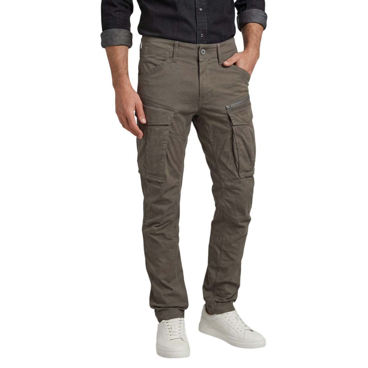 Roviv zip regular tapered cargopants