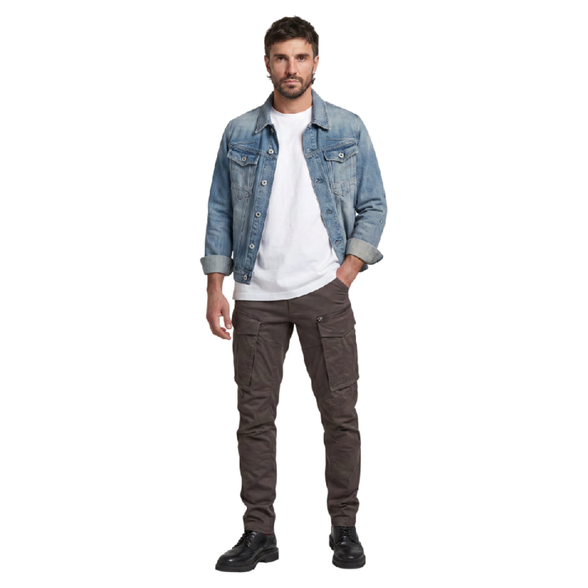 Roviv zip regular tapered cargopants