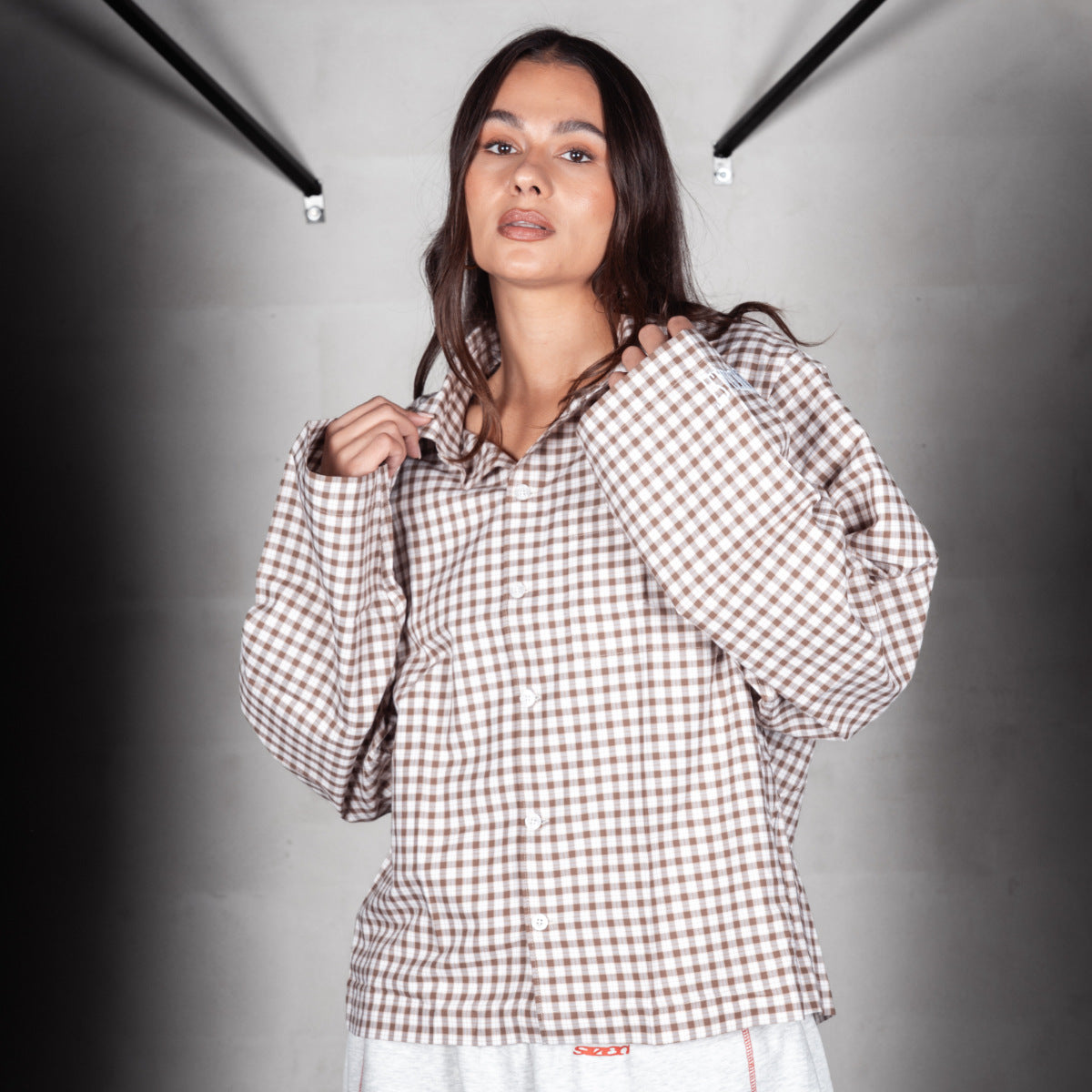 Checkered long sleeve shirt