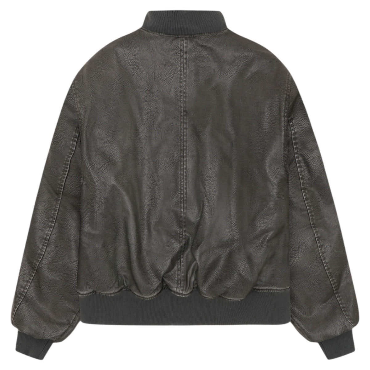 Faux læder bomber jakke