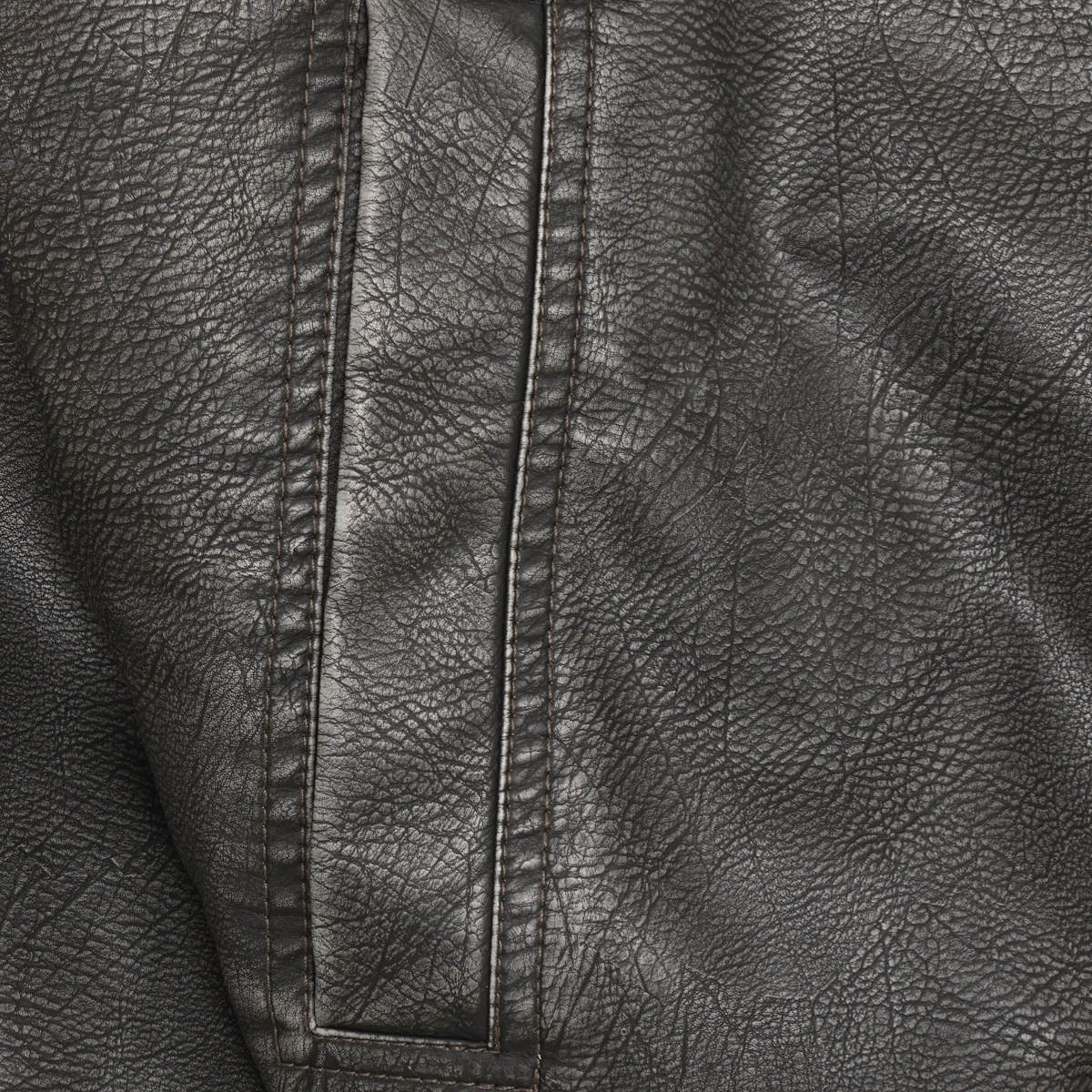 Faux læder bomber jakke