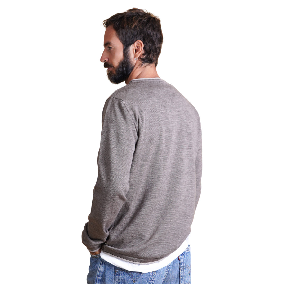 Hybrid men`s double knit