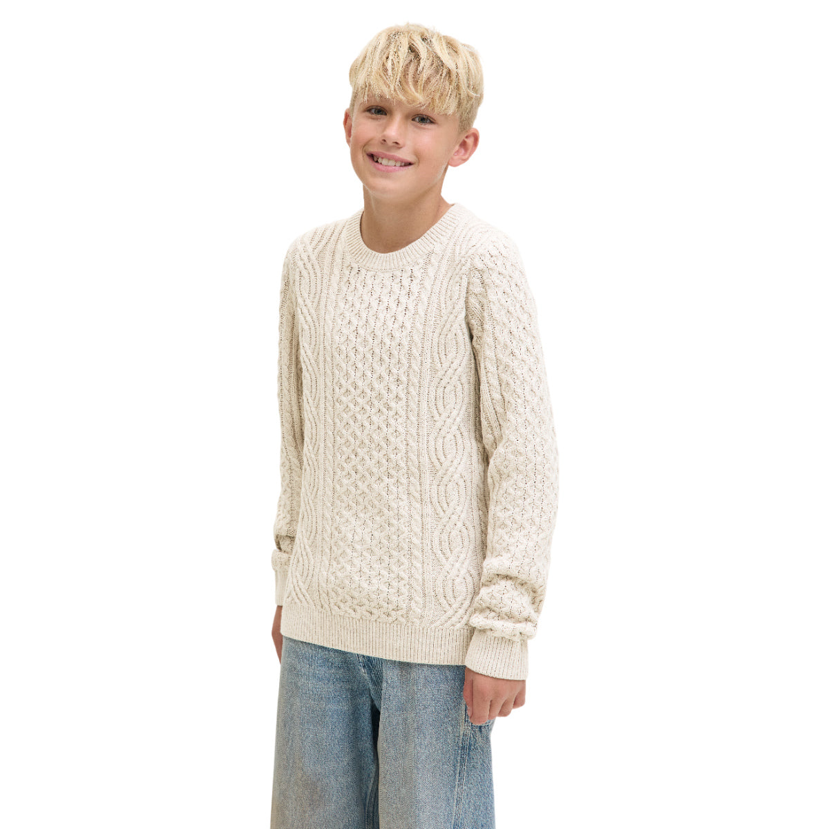 Jprblusean knit cable crew