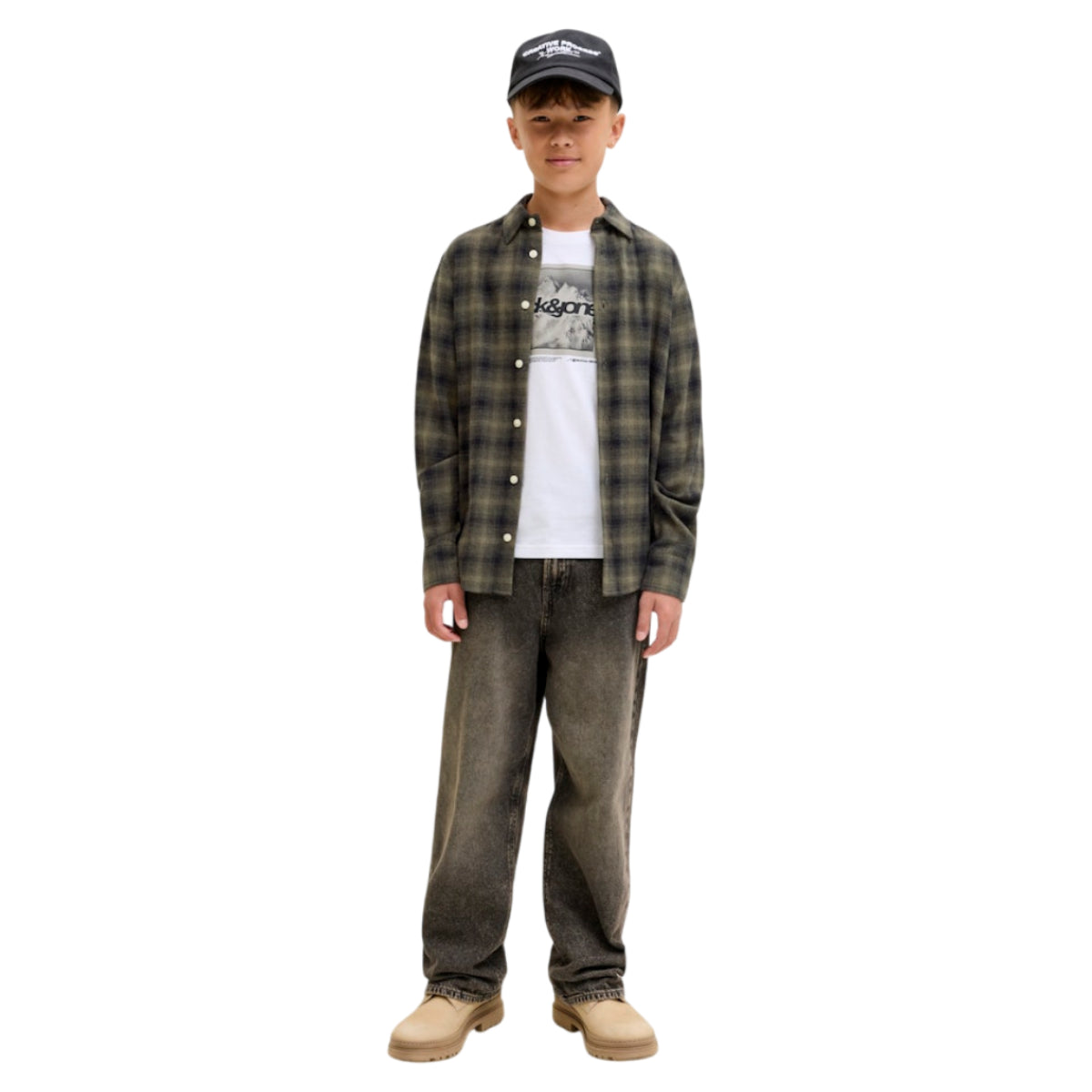 Jcocover checked flannel shirt