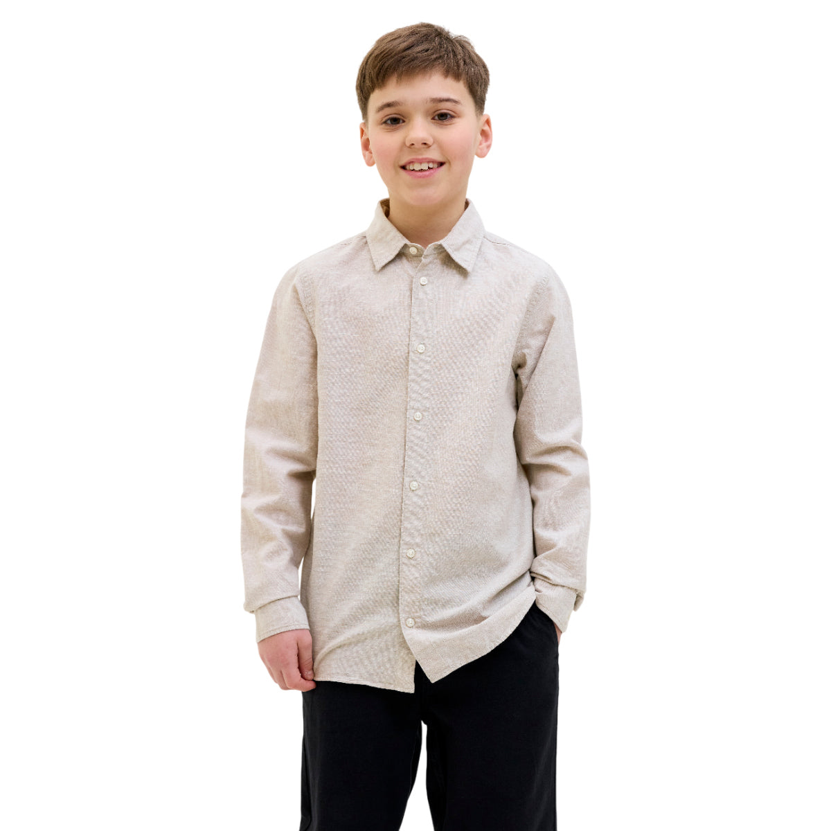 Jjebreeze linen blend shirt ls