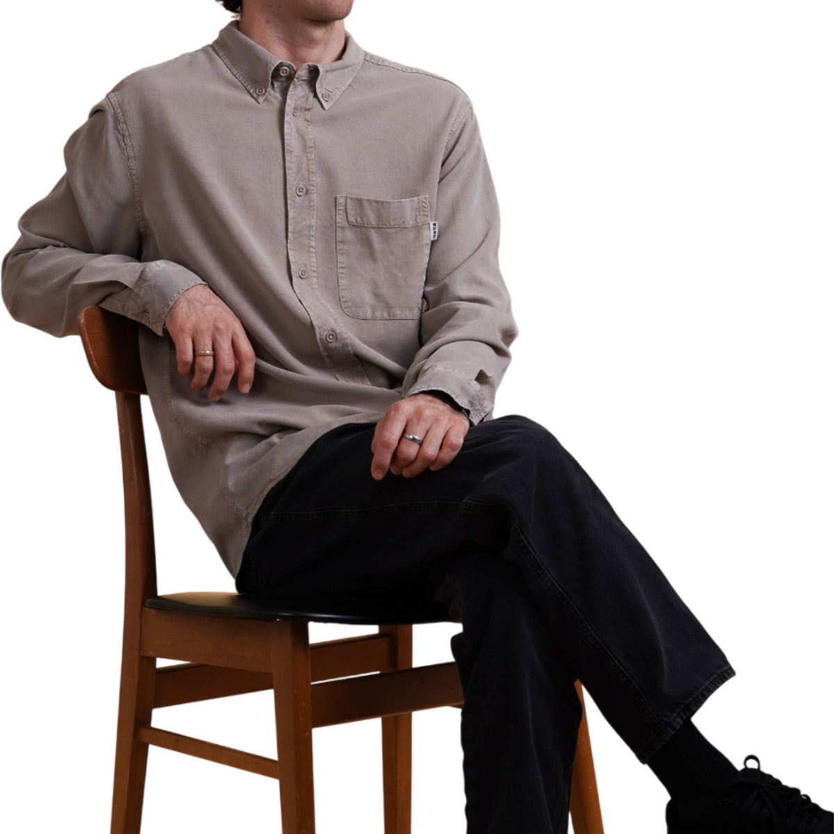 Lyocell men`s ls shirt