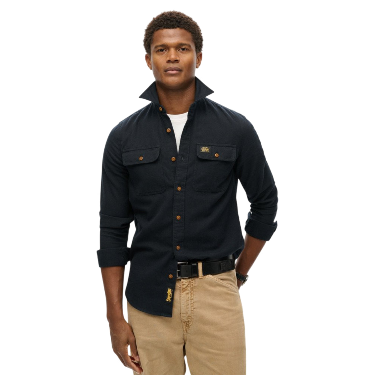 Flannel workwear shirt