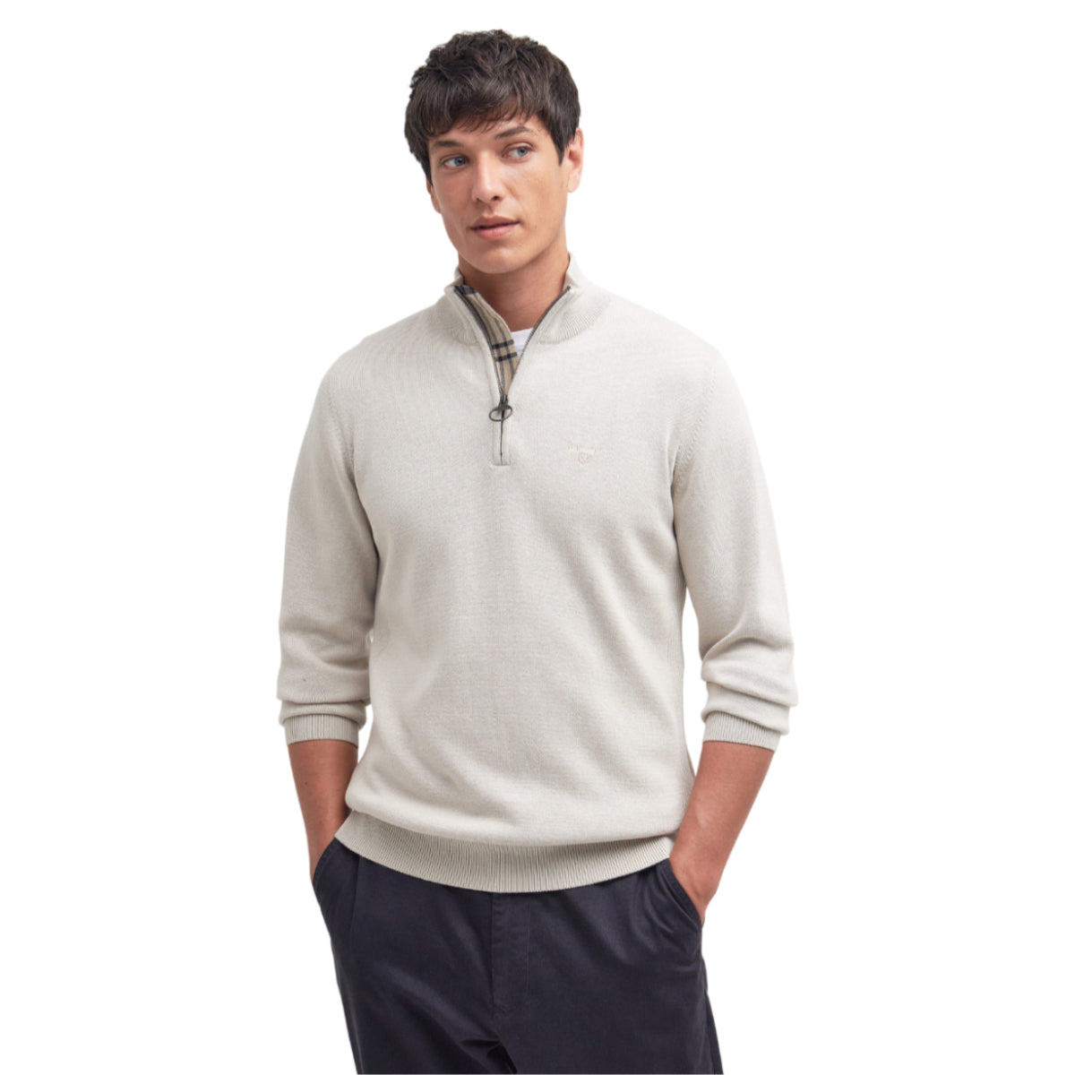 Cotton half zip
