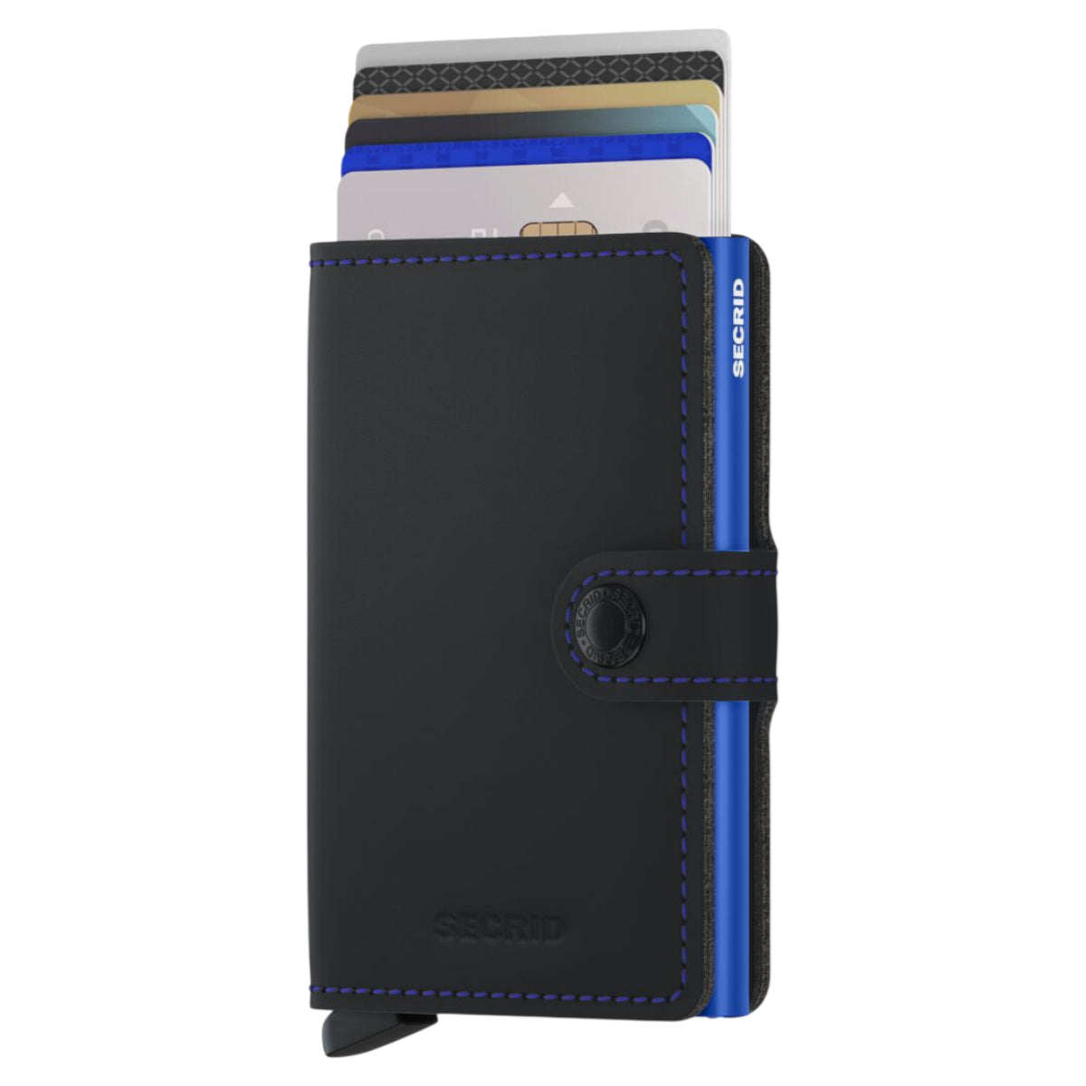 Miniwallet mattee black & blue
