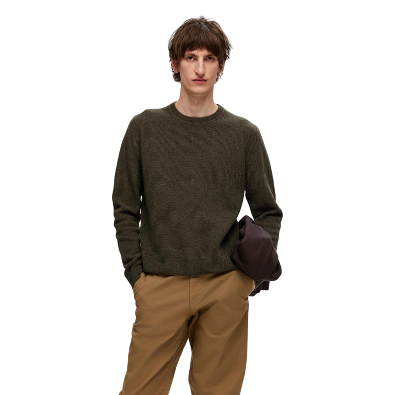 Ross Ls Knit Structure crew