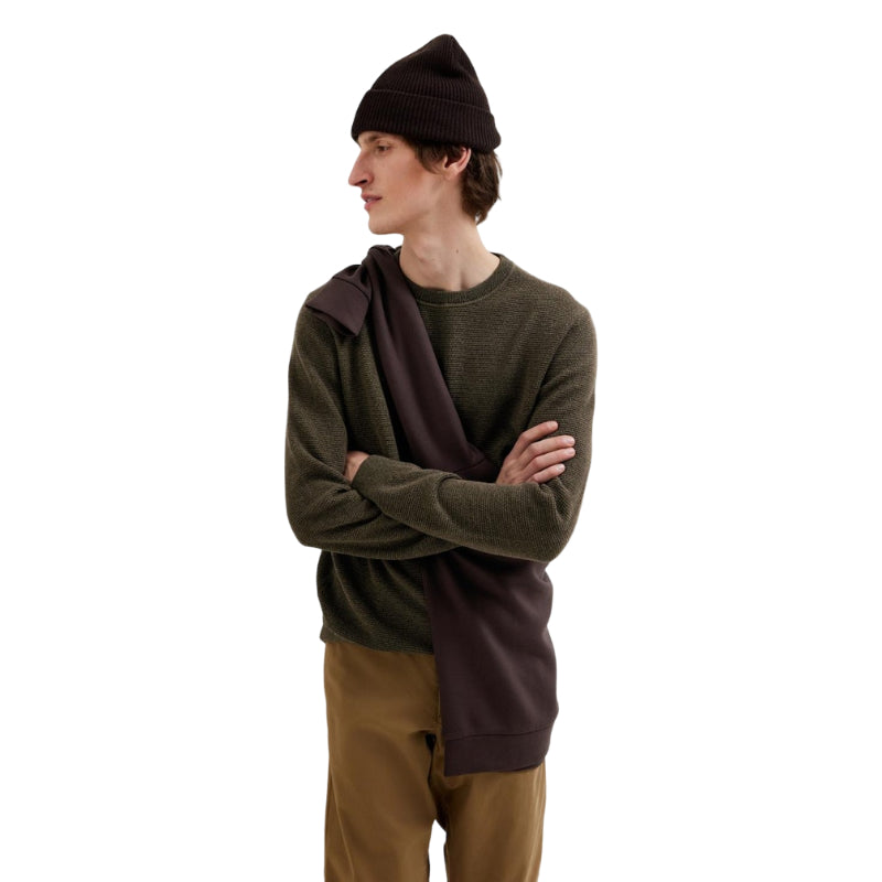 Ross Ls Knit Structure crew