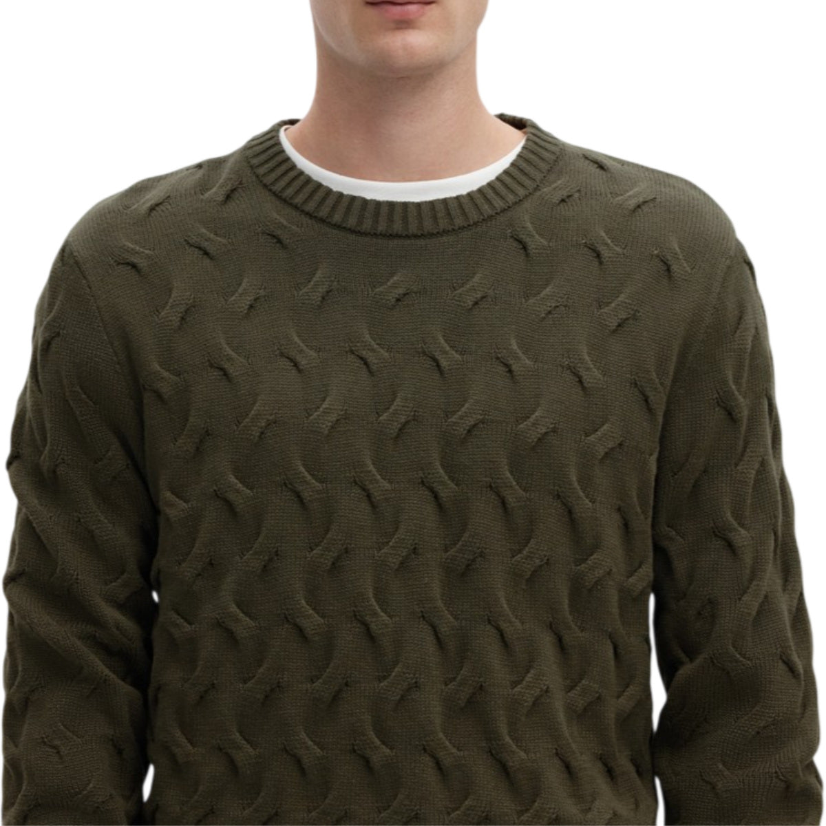 Carlos cable crew neck