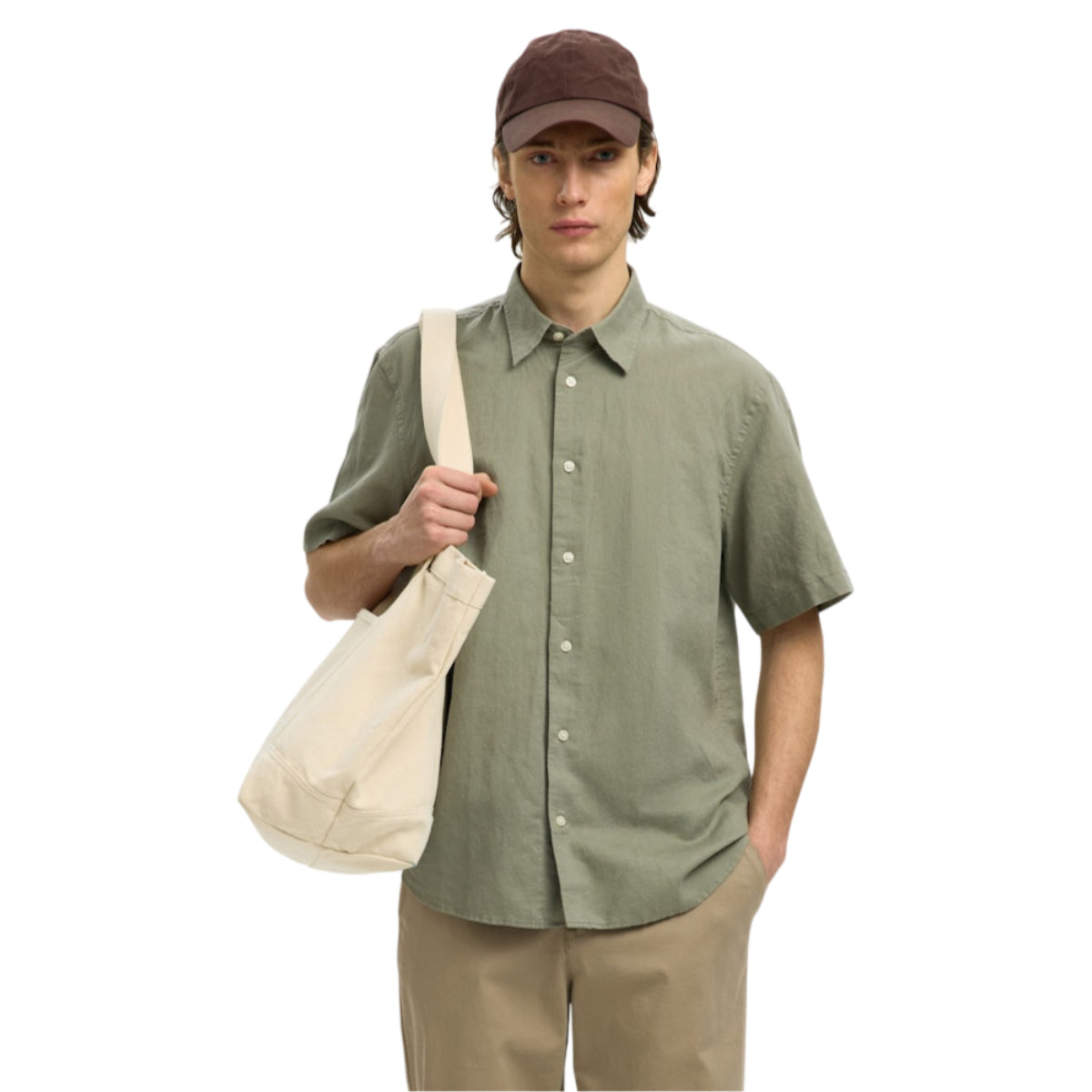 Clay linenblend shirt