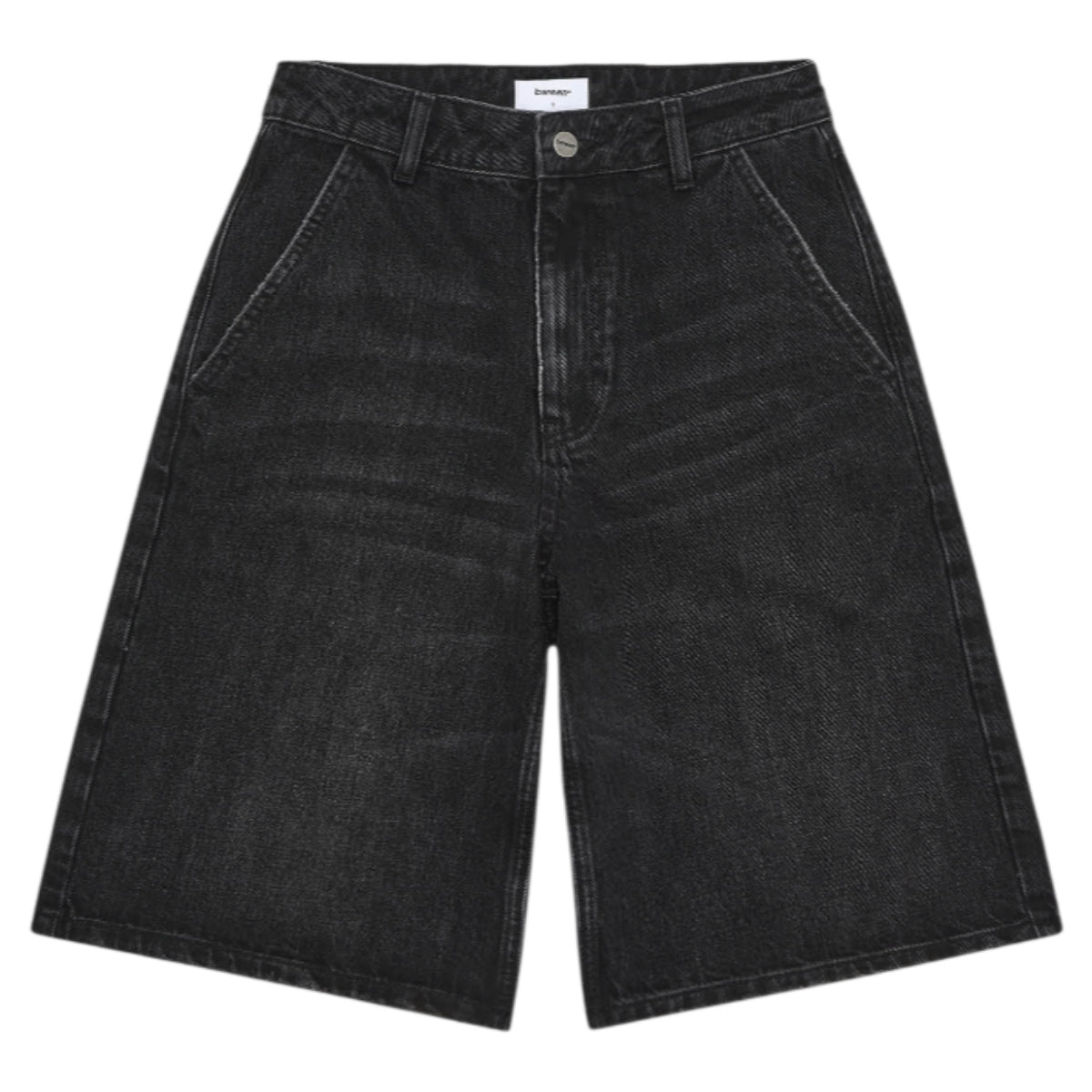 Straight denim shorts