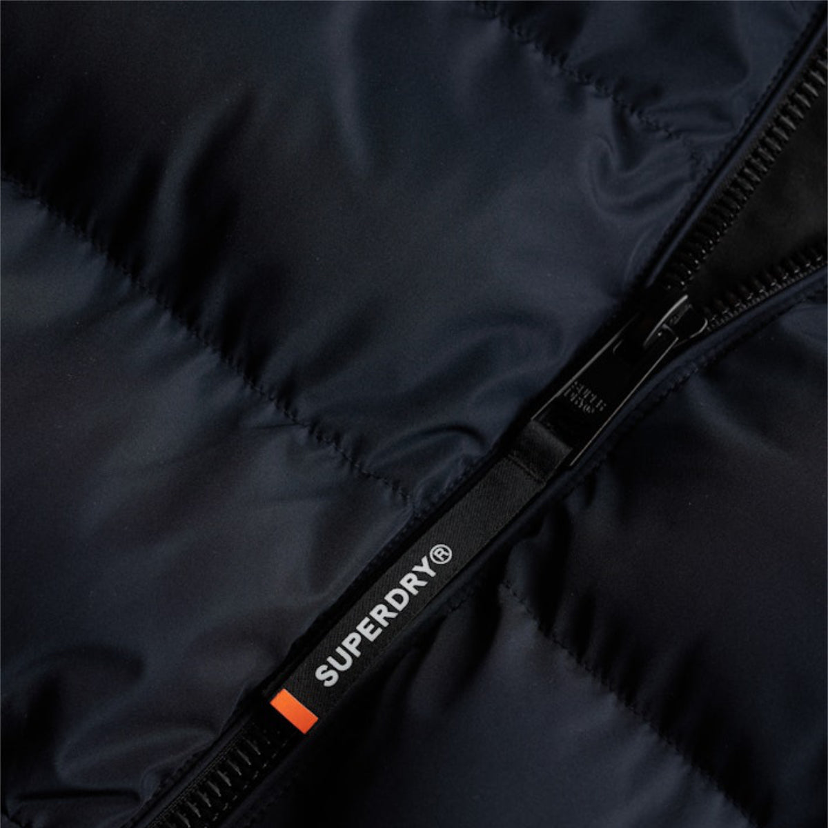 Hooded sports puffer jacket