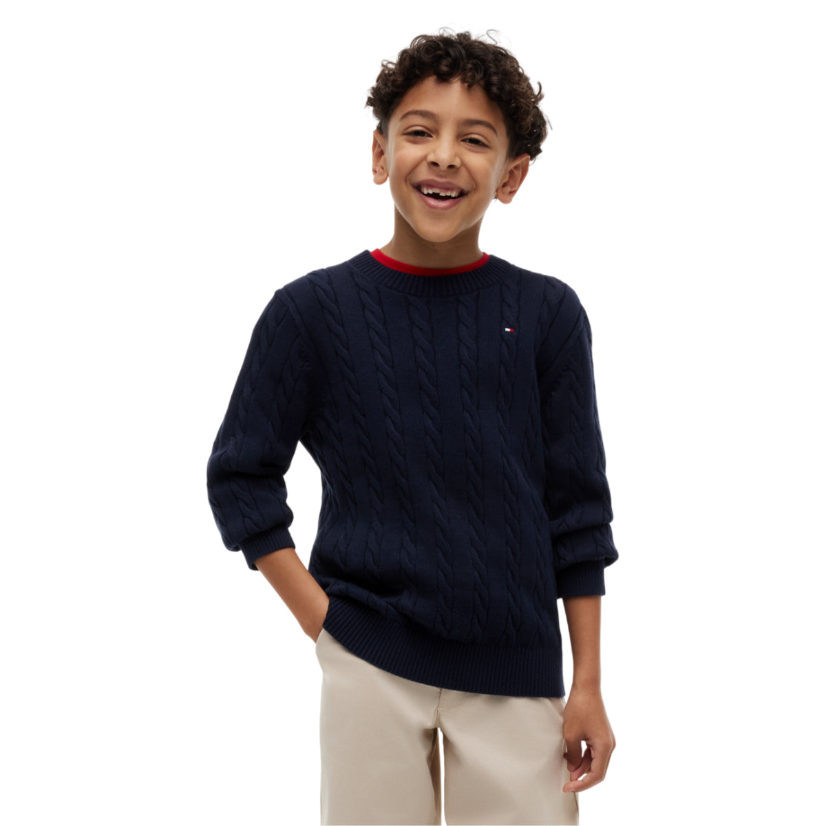 Cotton cable sweater