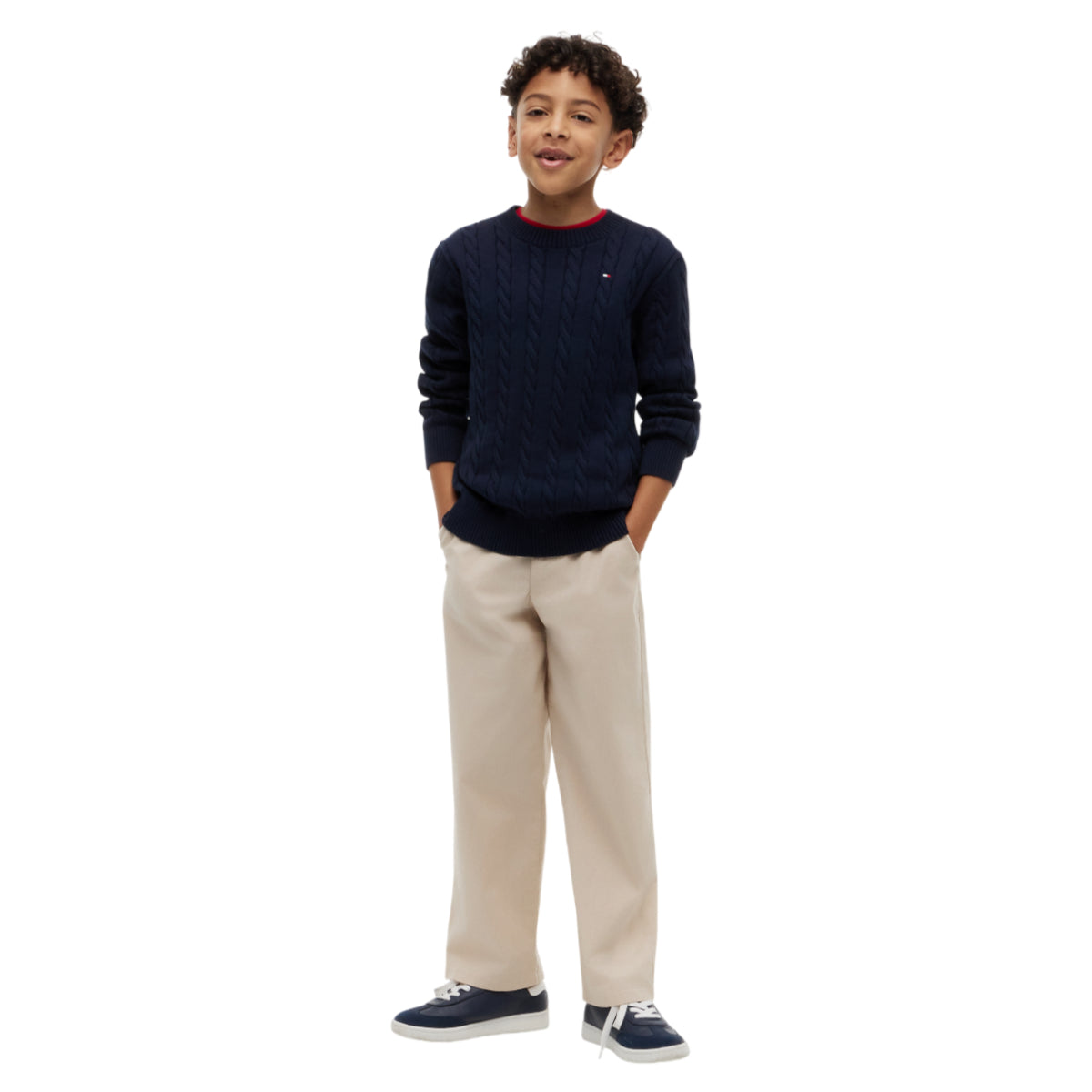 Cotton cable sweater