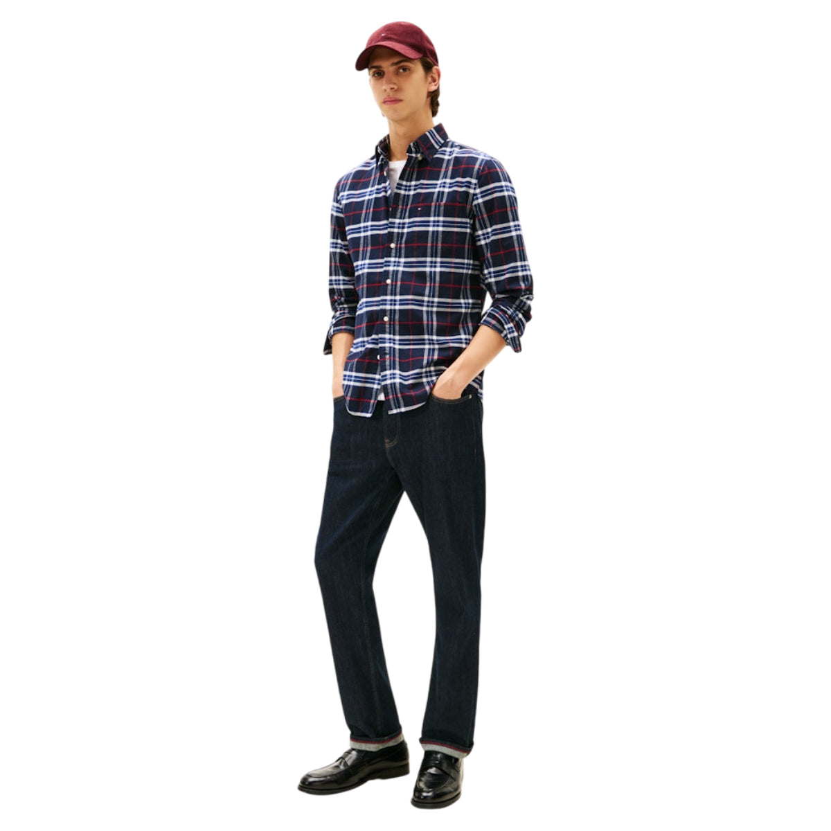 Brushed oxford check