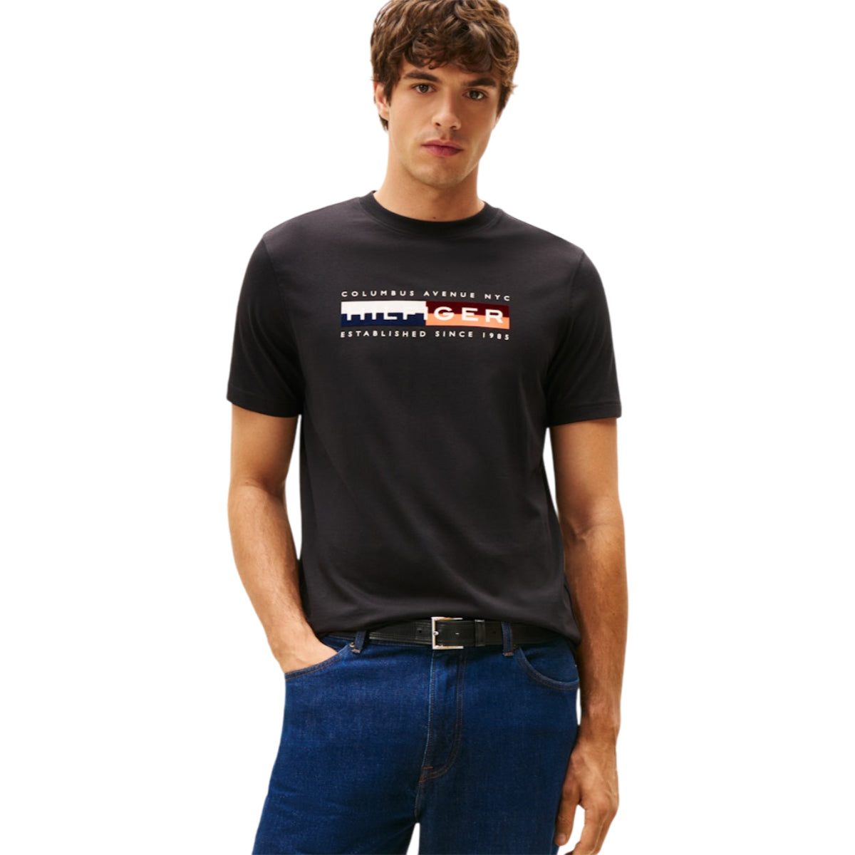 Colourblock graphic tee