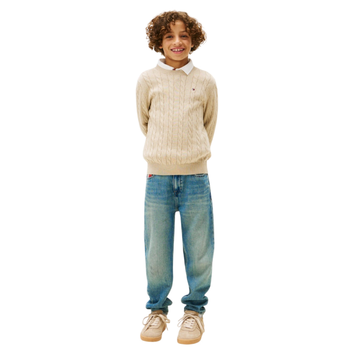 Cotton cable sweater