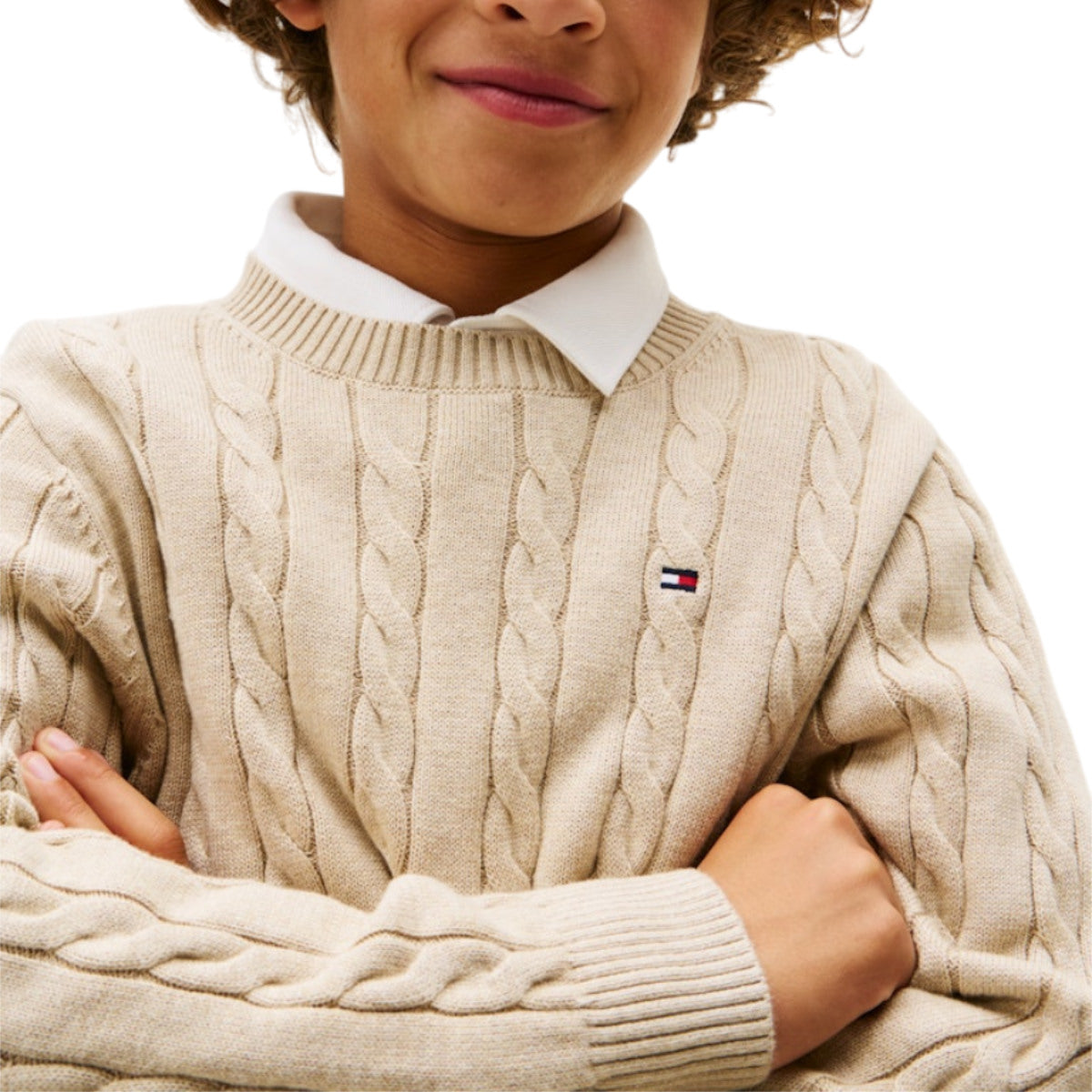 Cotton cable sweater