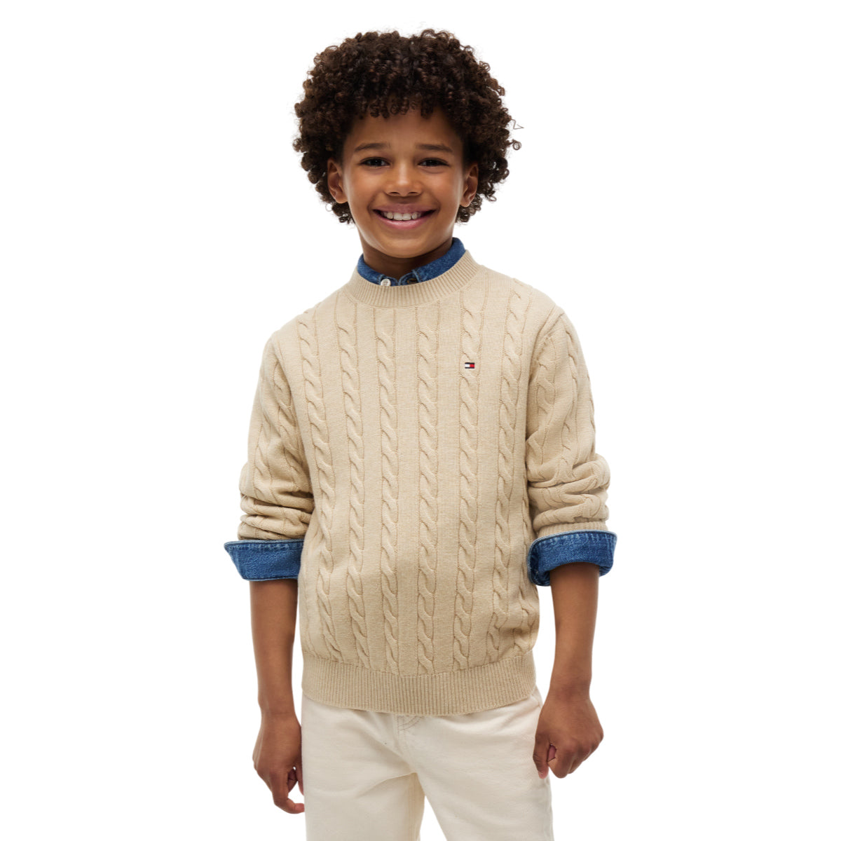 Cotton cable sweater