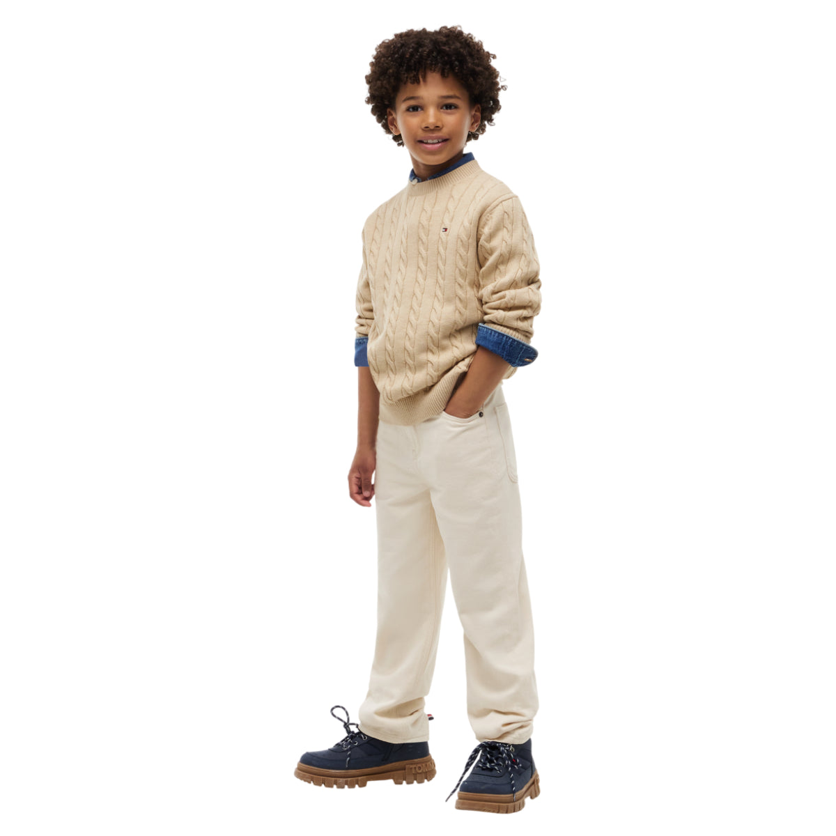 Cotton cable sweater