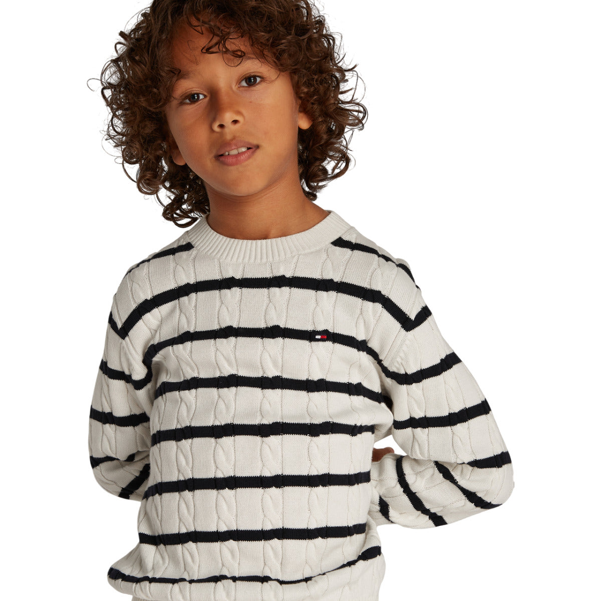 Crew neck cotton cab