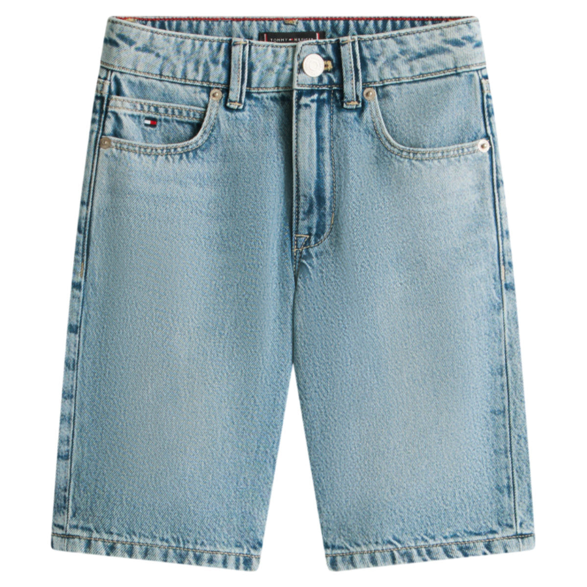Straight mid blue denim
