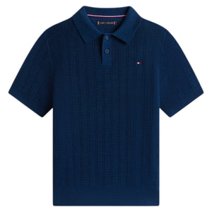 Open stitch polo