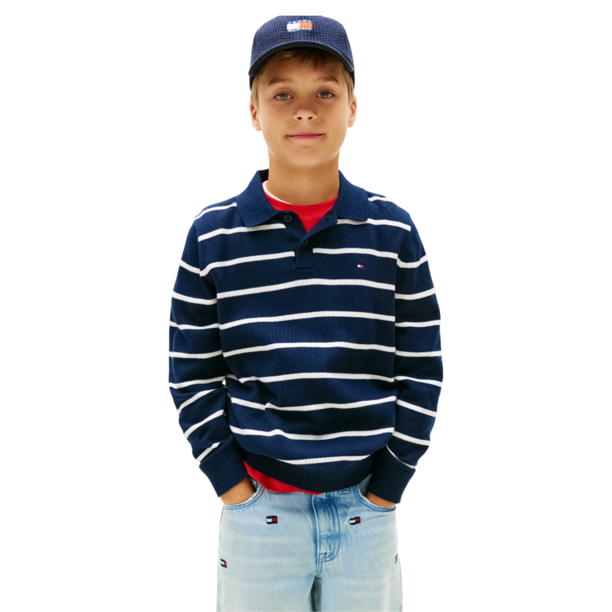 Polo collar sweater