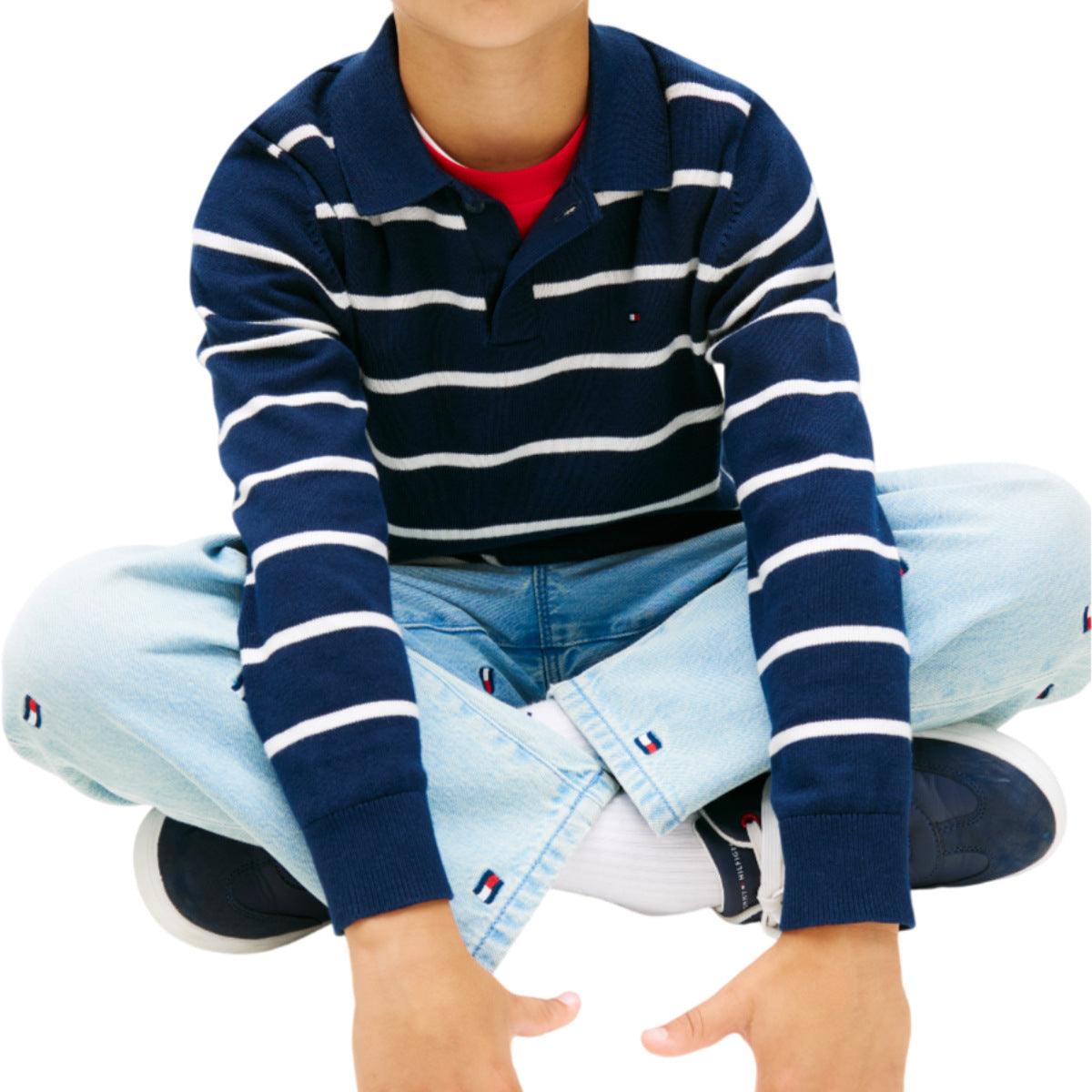 Polo collar sweater