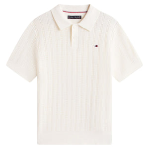 Open stitch polo