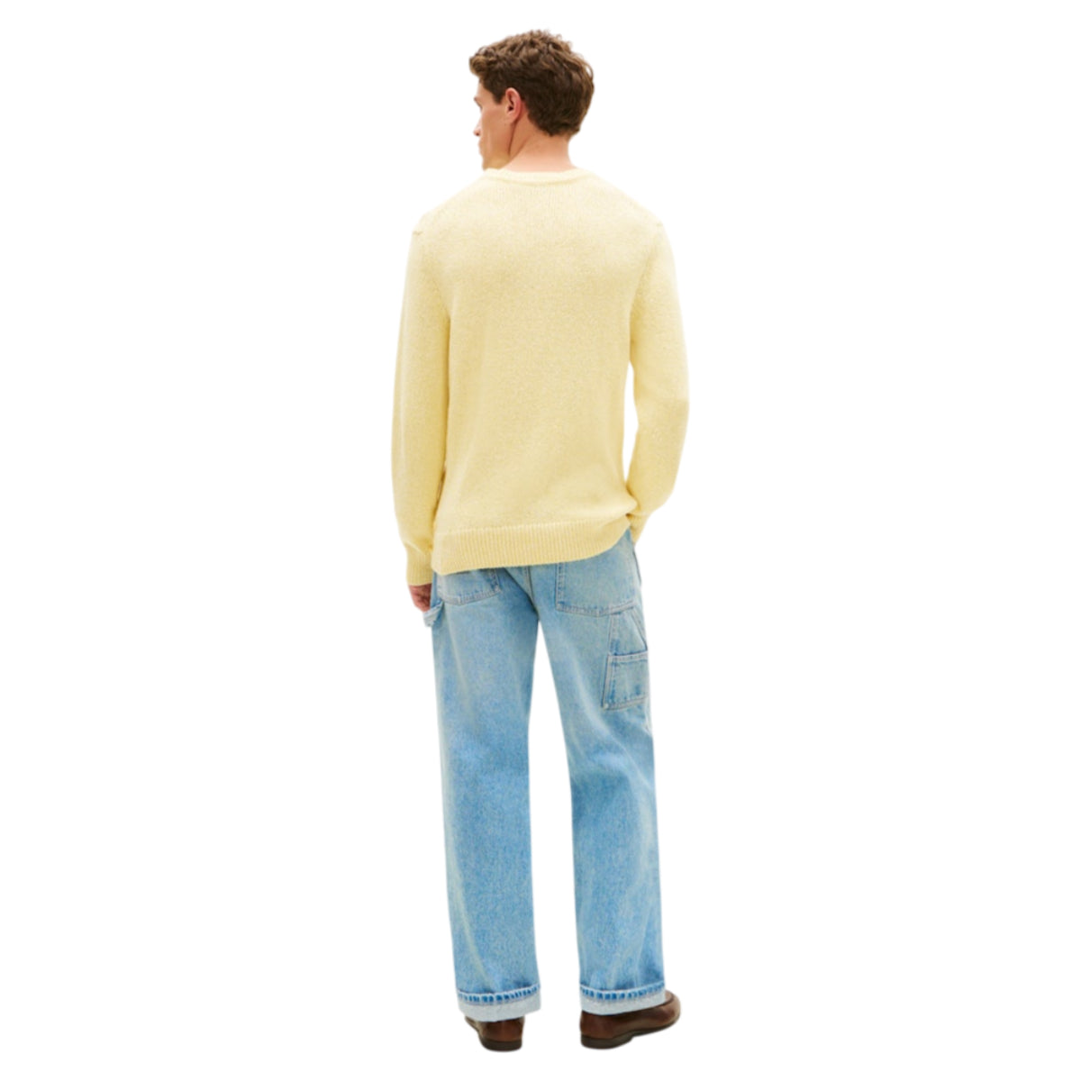 Two tone boucle crew